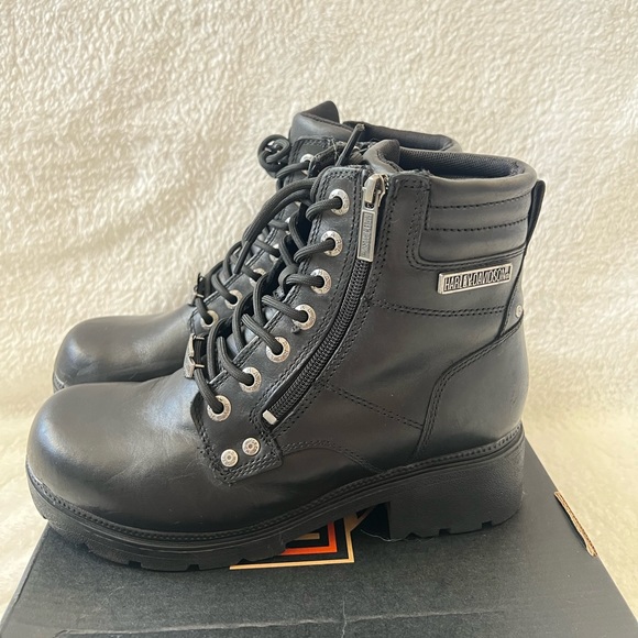Harley Davidson Women’s Inman Mills Boot Black - Picture 3 of 9